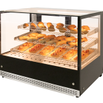 Compact Countertop Heated Display Case for Bakeries and Cafes